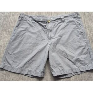 Columbia men's gray outdoor chino shorts sz‎ 40 pockets 8" inseam flat front